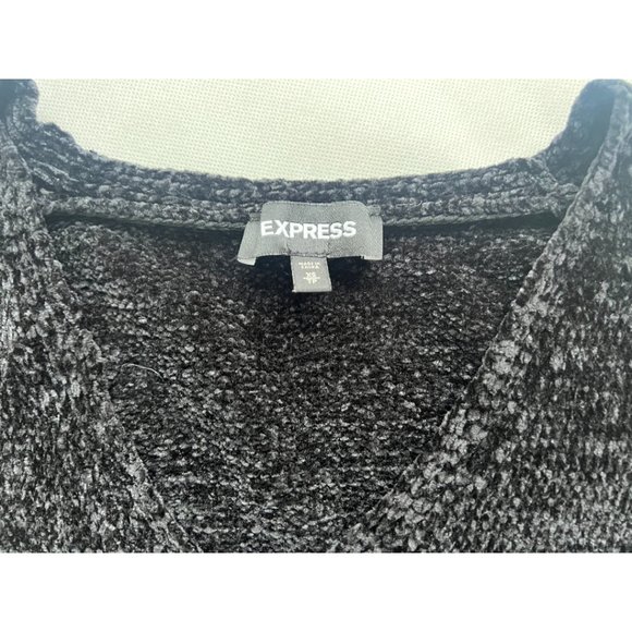 Express Women V-Neck Knitted Sweater 3/4 Sleeve Pullover Black Size XS - Picture 3 of 6